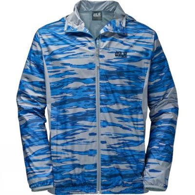 Jack Wolfskin Coastal Wave - Férfi Dzseki - Szürke / Kék (Magyarország PWX846017)